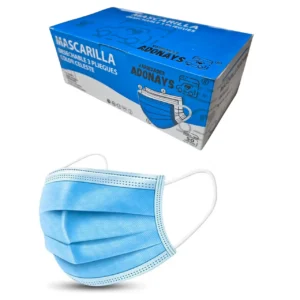 Mascarilla quirúrgica 3 pliegues caja 50 unidades desechable