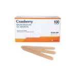 Bajalenguas de madera desechable no estéril Cranberry (caja 100 unidades)
